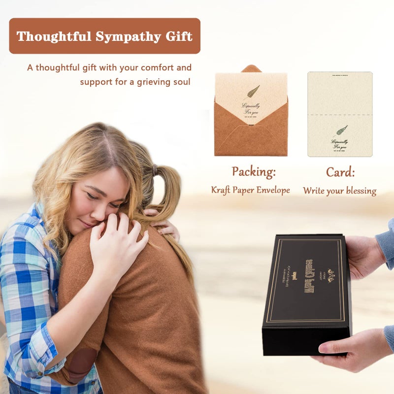 Soopau Memorial Sympathy Wind Chimes, Sympathy Gift Baskets in Memory of a Loved One Mother Father for Memorial/Bereavement/Condolence, 30" Wooden - Image 3