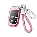 Autophone Compatible With Jeep Dodge Key Fob Cover With Leather Keychain Soft TPU Protection Key Case for Charger Challenger Dart Journey Durango Grand Caravan RAM Fiat Smart KeyPink - Image 2