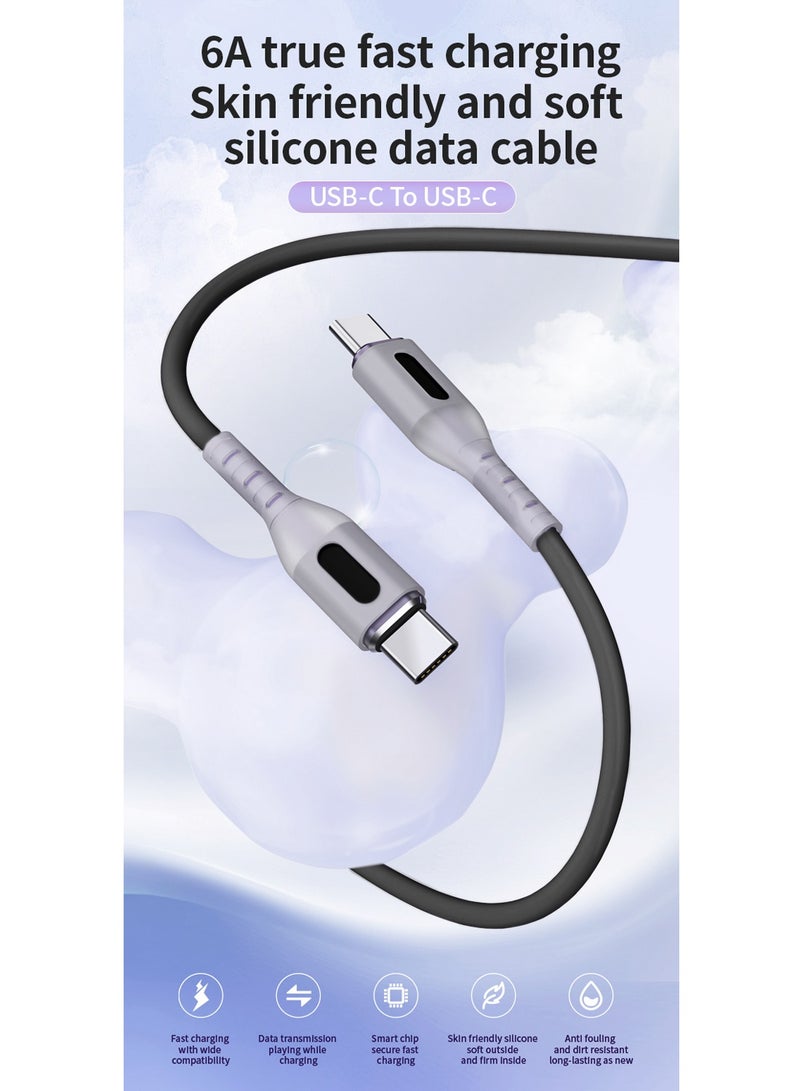 CHAPPELINE CA11 Super Fast Type-C Data Cable, 65W Charging Cable - Grey/Black - Image 2