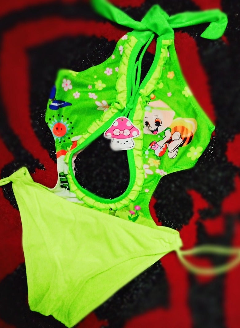 Slim Fit Girls' Swimsuit, Size 4 Years