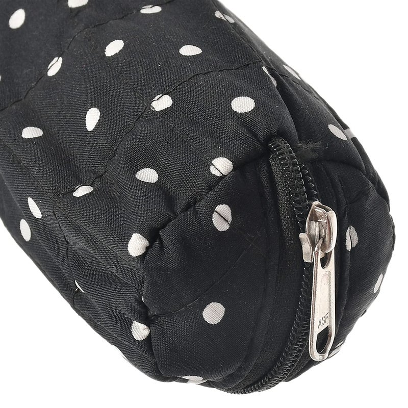 Kuber Industries Kuber Industries Dot Printed Single Rod Cotton Bangle Organizer/Case/Holder/Pouch (Black)-50KM0760  - Image 5