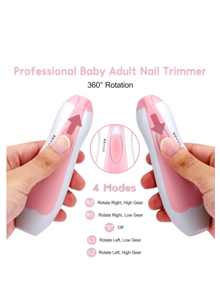 نقطة التسوق مجموعة أدوات تشذيب الأظافر الكهربائية 6 في 1 مع ضوء LED للأطفال - Image 2
