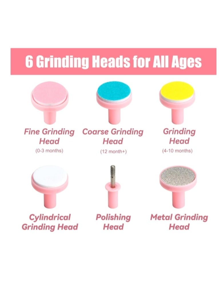 نقطة التسوق مجموعة أدوات تشذيب الأظافر الكهربائية 6 في 1 مع ضوء LED للأطفال - Image 5