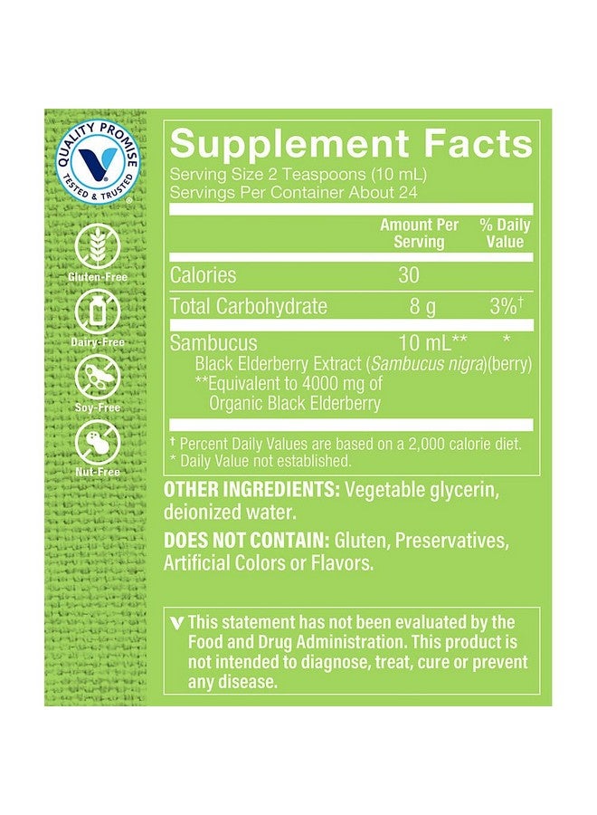 The Vitamin Shoppe Sambucus Black Elderberry Extract (8 Fluid Ounces Liquid) - Image 3