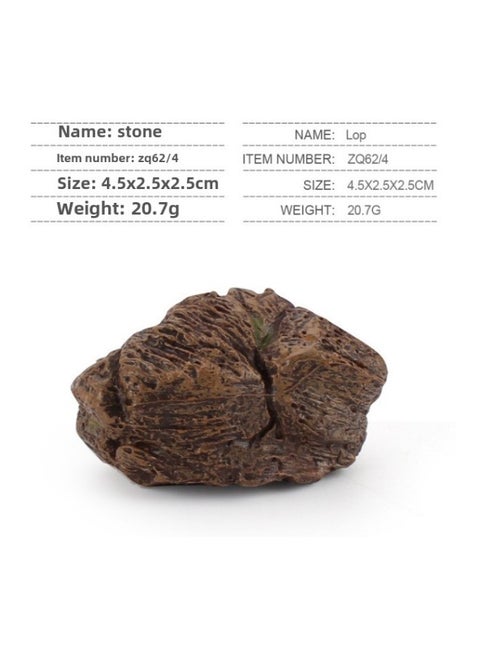 Wild Forest Dinosaur Jurassic Scene Ornaments Realistic Cave Plastic Rock Tree Stump Scene Ornaments-Color:Q62D Stone 20.7g