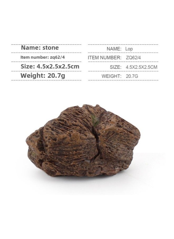 Wild Forest Dinosaur Jurassic Scene Ornaments Realistic Cave Plastic Rock Tree Stump Scene Ornaments-Color:Q62D Stone 20.7g