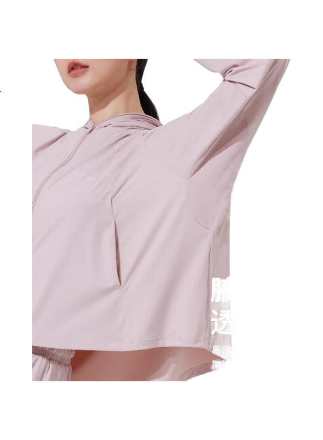 obsu Outdoor Sun Protection Clothing Anti-Uv Thin Breathable Ice Silk Light Blue Gray Sun Protection Clothing Short Section - Image 3