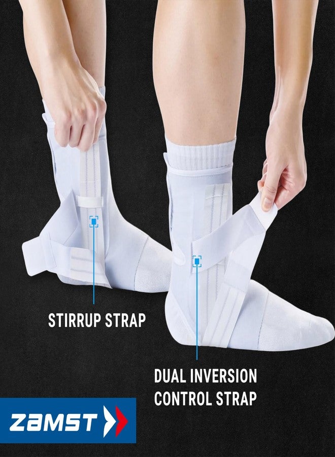Zamst A1 White Ankle Brace for Sports - Breathable Sports Ankle Support for Men and Women with Adjustable Three Way Straps for Moderate Lateral Ankle Sprain - Right, Large - Image 4