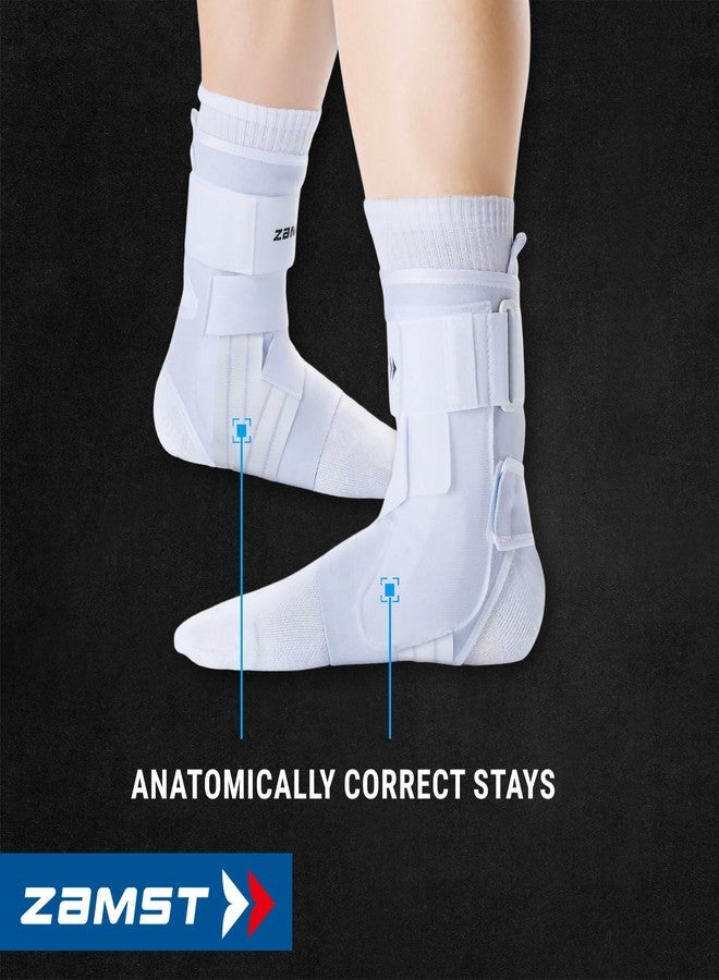 Zamst A1 White Ankle Brace for Sports - Breathable Sports Ankle Support for Men and Women with Adjustable Three Way Straps for Moderate Lateral Ankle Sprain - Right, Large - Image 5