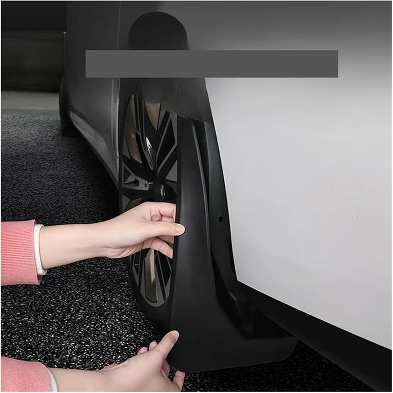حاجز الرش الأسود الأمامي والخلفي المتوافق مع سلسلة BMW G60 5 لعام 2024 - Image 4