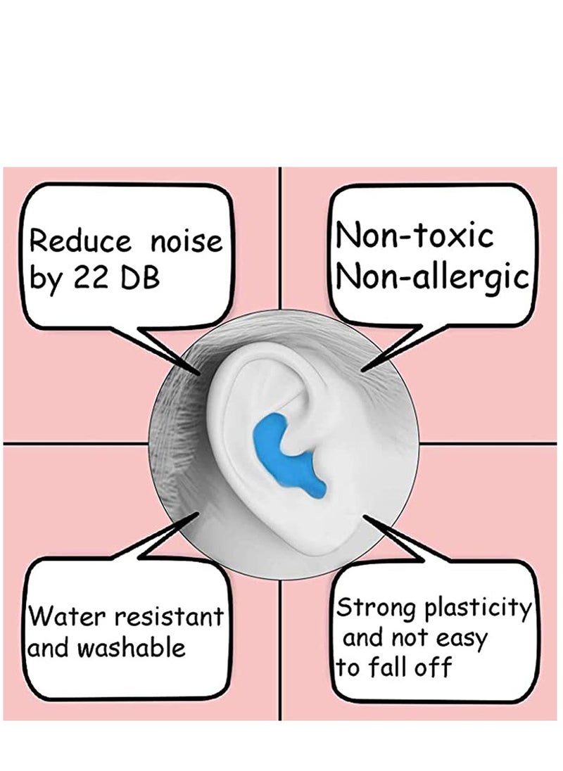 Generic Sleep Earplugs, Silicone Earplugs, Sleep Earplugs with High Decibel Noise Protection Waterproof Earplugs for Sleep Learning Swimming and Cancelling Noise  - Image 4