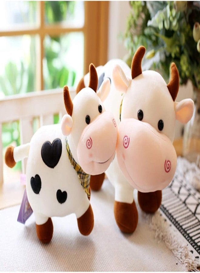 CHIRKUT Stuffed Milky Moo Cow Plush Soft Toy Stuffed Cartoon uper Soft 30cm Small Random Color Cow Soft Toy - Polyfill Washable Cuddly Soft Plush Toy - Helps to Learn Role Play - Image 2