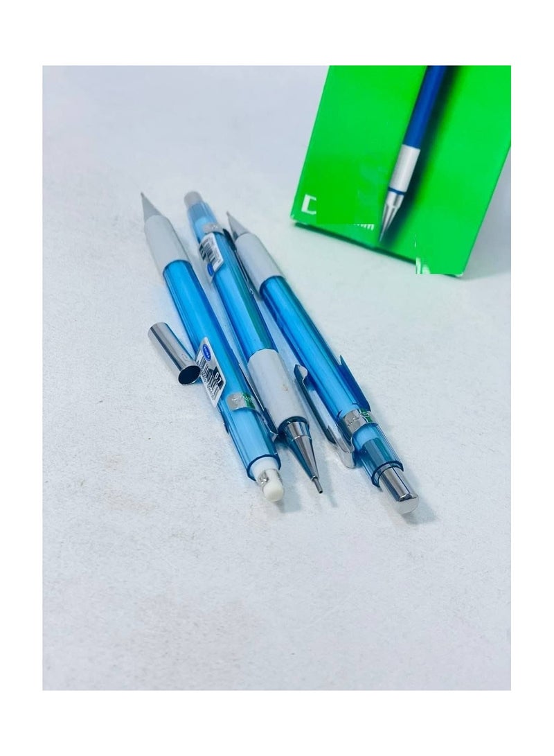 21-piece school supplies set (pencil case with zipper + 4 fluorescent colors + 12 wood colors + pencil + eraser and sharpener + pen + 15 cm ruler) - Image 2