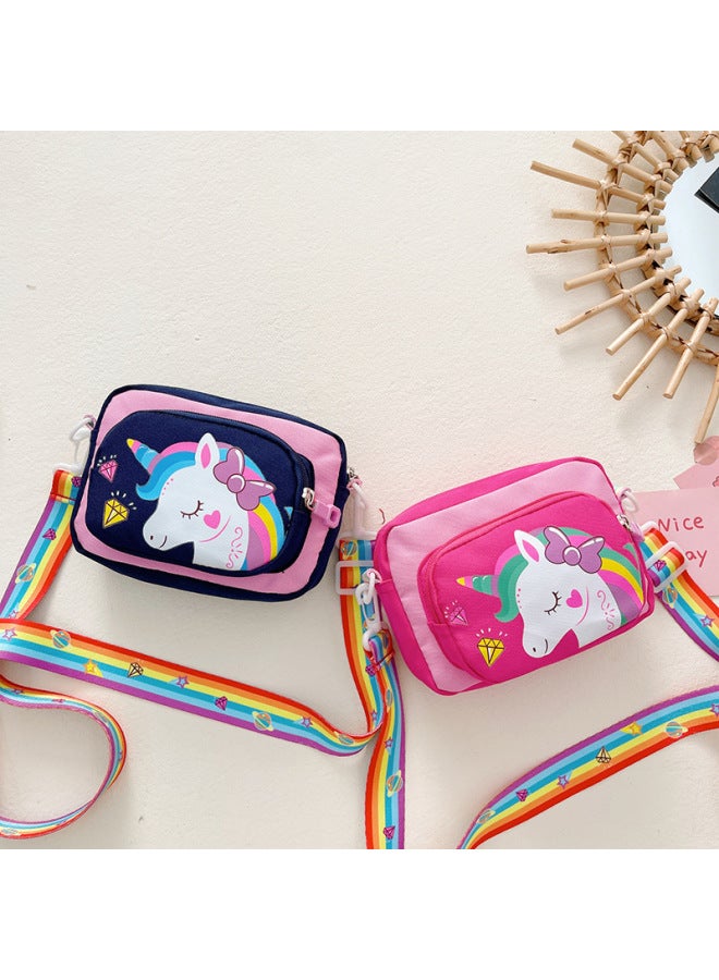 2024 Cute Kindergarten Children's Shoulder Bag Boy's Shoulder Bag Cartoon Girl Backpack Baby Satchel-Color:23-2#Dark Blue Dinosaur  - Image 3