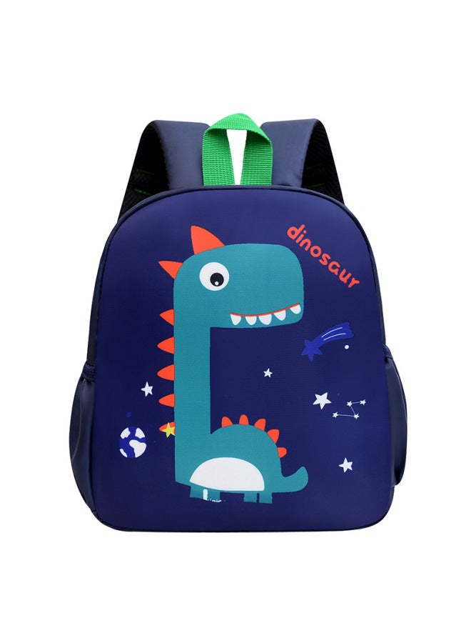 2024 Cute Kindergarten Children's Shoulder Bag Boy's Shoulder Bag Cartoon Girl Backpack Baby Satchel-Color:23-2#Dark Blue Dinosaur  - Image 1