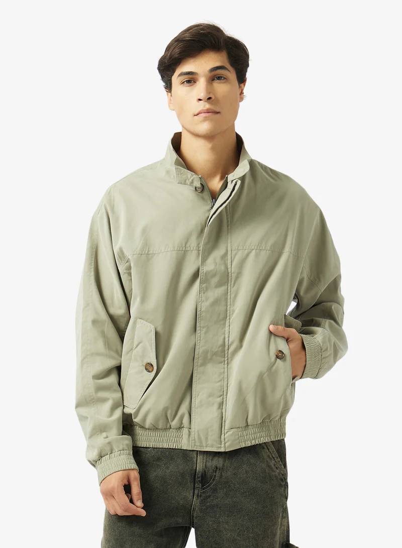 Casual Stand Collar Bomber Jacket