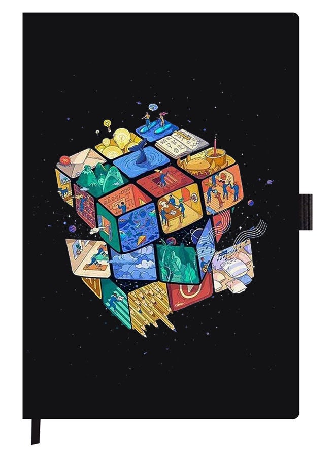 Theodor Designer A5 Thick Black Hardcover Notebook Cube - Image 1