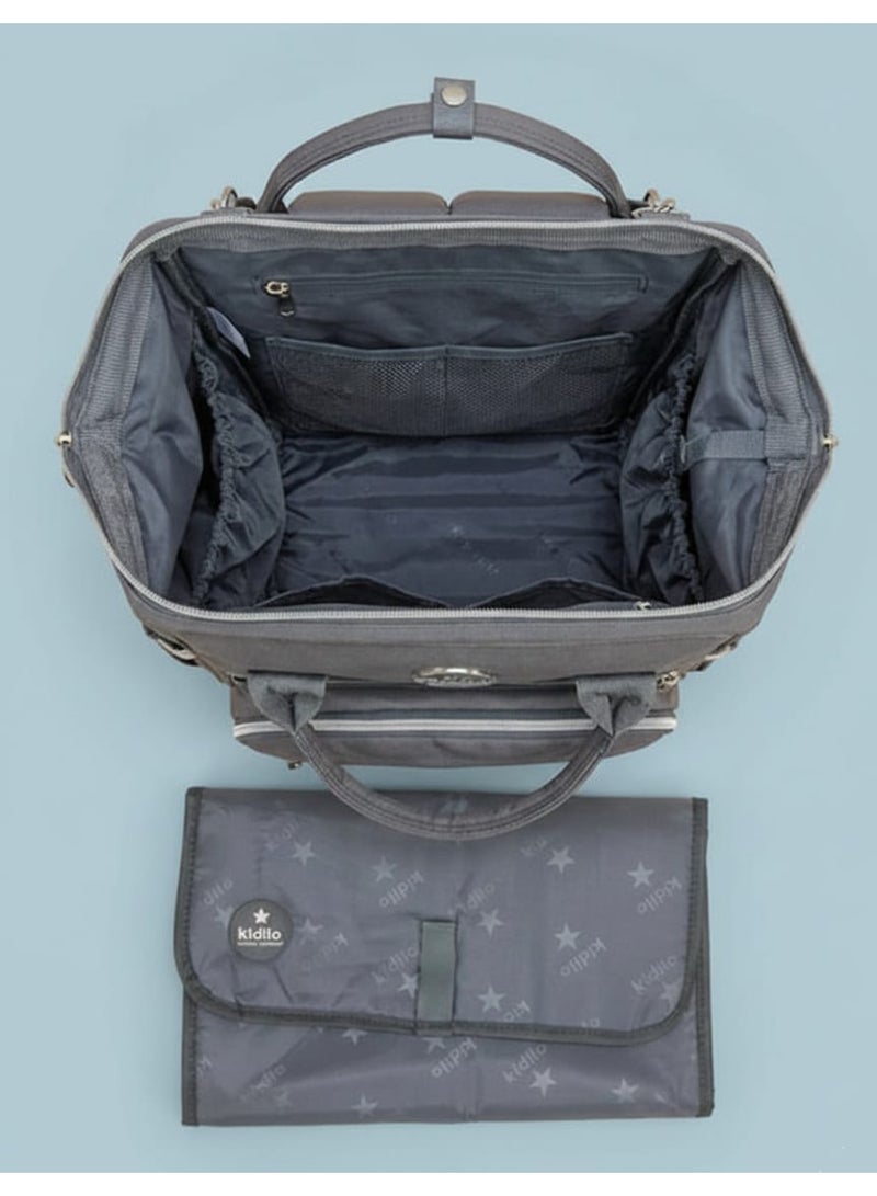Kidilo Large Capacity Mommy Bag with Practical Waterproof Design, Includes Changing Mat and Compartments for Baby Essentials and Bottles - Image 4