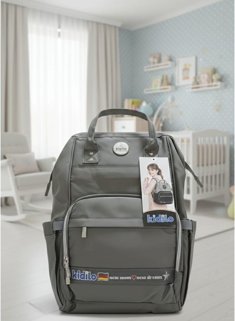Kidilo Large Capacity Mommy Bag with Practical Waterproof Design, Includes Changing Mat and Compartments for Baby Essentials and Bottles - Image 5