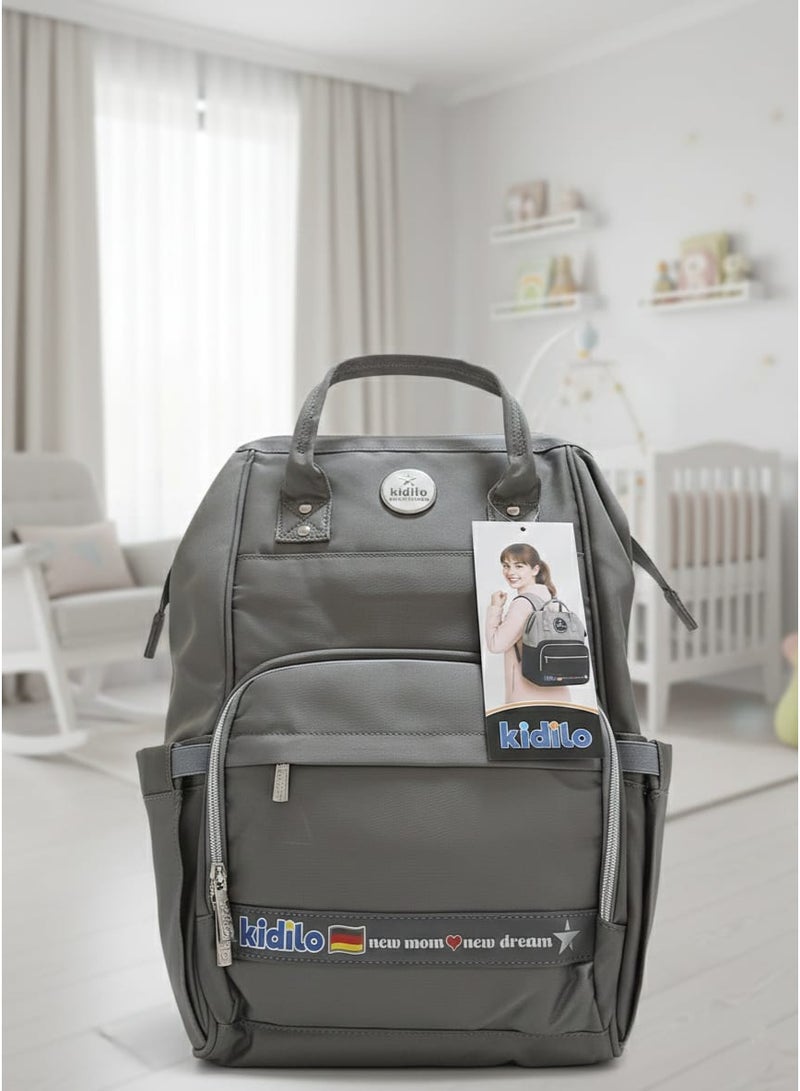 Kidilo Large Capacity Mommy Bag with Practical Waterproof Design, Includes Changing Mat and Compartments for Baby Essentials and Bottles - Image 2
