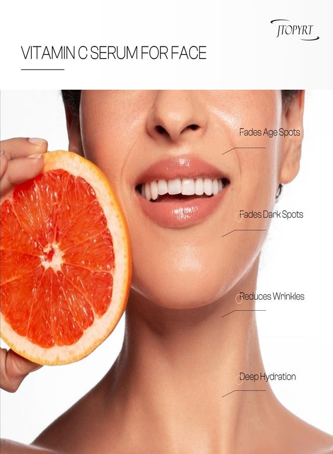 Jtopyrt Vitamin C Face Serum: Skin Tone and Wrinkle Reduction - Nighttime Routine for Radiant Complexion in Fashion Women - Image 3