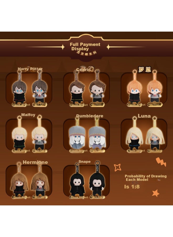 Fondjoy Harry Potter Birthday Gift Beady Eye Vinyl Doll Keychain 10cm Ron Malfoy Luna Hermione - Image 1