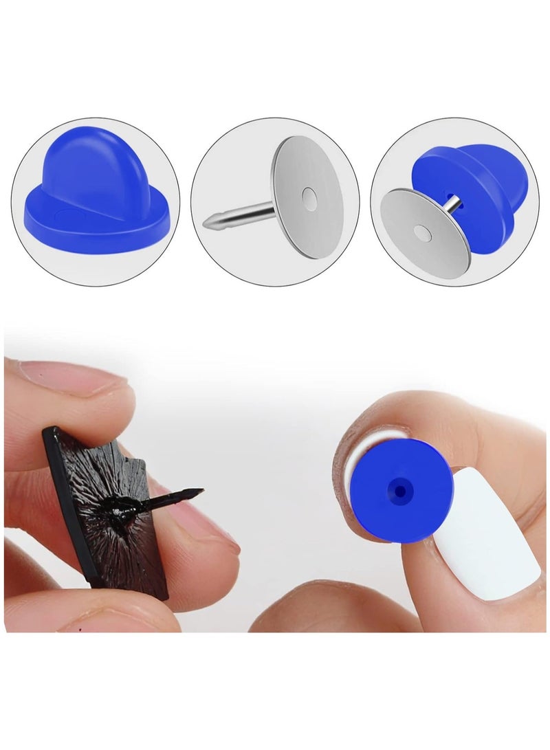 SYOSI Rubber Pin Backs, 150 Pairs Lapel Pin Backs, Backs Butterfly Clutch Backings Holder for Pin Safety Backs for Brooch Tie Hat Badge Insignia - Image 4