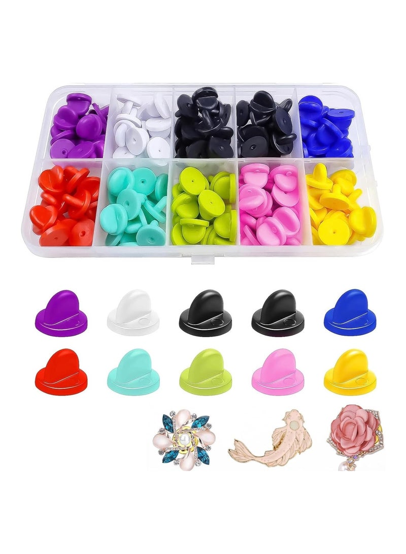 SYOSI Rubber Pin Backs, 150 Pairs Lapel Pin Backs, Backs Butterfly Clutch Backings Holder for Pin Safety Backs for Brooch Tie Hat Badge Insignia - Image 2
