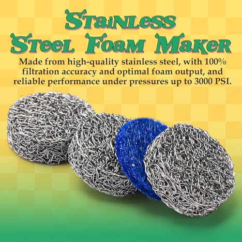 SEPLY 3 Pieces 1.1 mm Orifice Foam Cannon Nozzle and Foam Maker Meshes Kit for Foam Cannon Replacement Thread Nozzle Tips and Mesh Filter, with Cleaning Tools, 3000PSI - Image 5