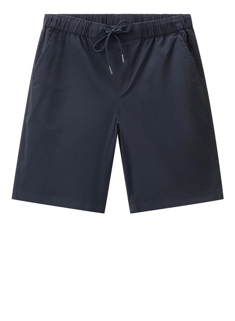 GIORDANO  Men’s Relaxed Twill Mid‑Rise Shorts with Elastic Waist for Men | Best Price UAE