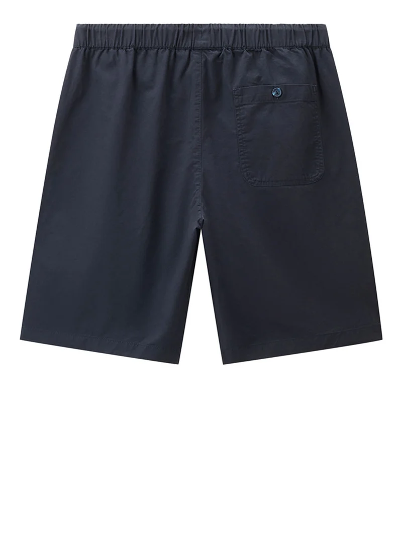 GIORDANO  Men’s Relaxed Twill Mid‑Rise Shorts with Elastic Waist for Men | Best Price UAE
