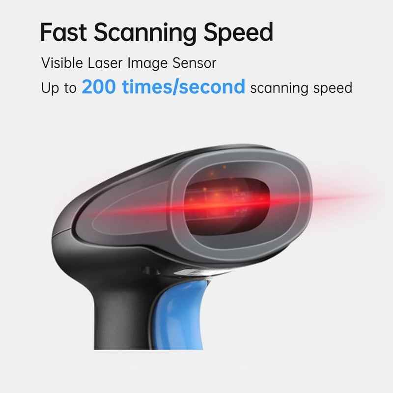 1D Barcode Scanner Wired USB, 1500 Pixels Resolution, Buzzer and LED Indication - Durable IP52 Protection, Fast 200 Scans per Second, Ideal for Personal Library and Retail - Image 4