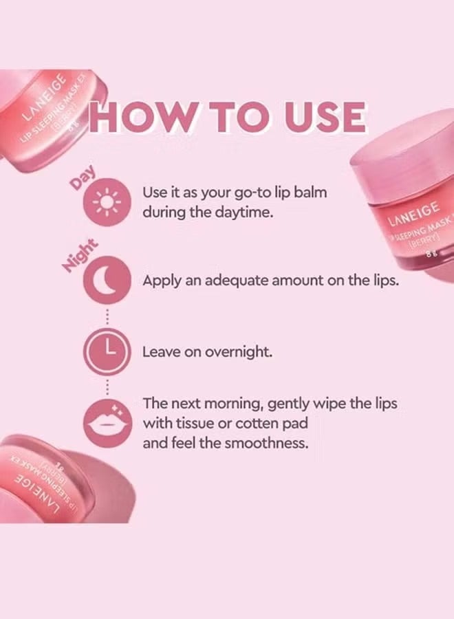 Laneige Berry Hydrating Night Lip Mask 20g - Image 3