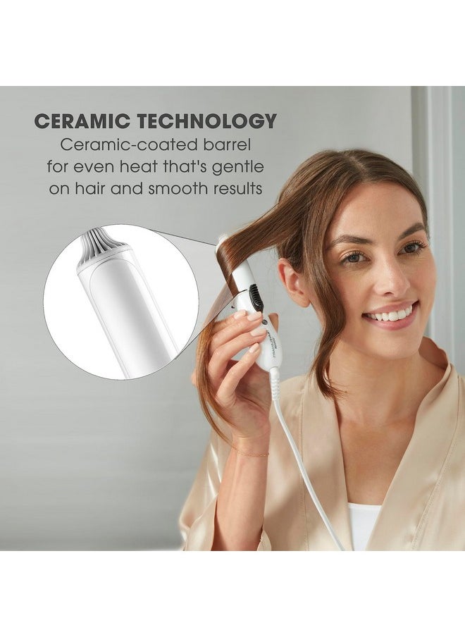 CONAIR - Conair Travel Curling Iron, Mini 1- Inch Ceramic Curling Iron in White by Travel Smart - Image 1