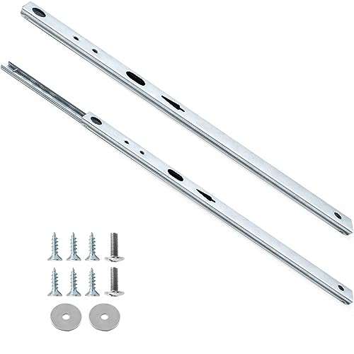 Luomorgo 2 Pcs Metal Drawer Slides 135 Inch Drawer Slide Ball Bearing Two Way Slide Track Rail Heavy Duty Dresser Drawer Slides for Kitchen Cabinet - Image 1
