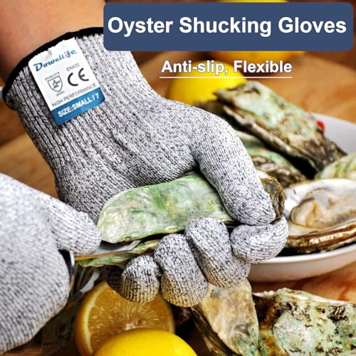 Dowellife Cut Resistant Gloves Food Grade Level 5 Protection, Safety Kitchen Cut Gloves for Chef Oyster Shucking Mandolin Knife Butcher Meat Cutting - Image 2