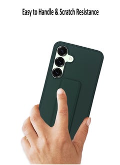 Waldic Samsung Galaxy S25 HAND HOLDER | Premium Silicone Magnetic Hand Grip Case Cover Designed for Samsung Galaxy S25 | Samsung Galaxy S25 Case Camera and Drop Protection Thin Protective Back Cover Case for Samsung Galaxy S25 - Green  - Image 3