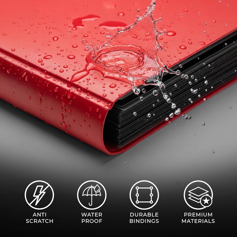 Card Guard Trading Card Binder Pro-Folio – 9 Pocket Binder - Side-Loading Album, Durable & Acid-Free Storage for Pokémon, YuGiOh, MTG, TCG, Game & Sports Cards, Red - Image 2