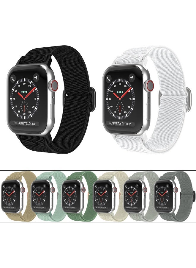 ترامكس حلقة سولو رمادية داكنة اللون رمادي غامق مطاطي منفرد متوافق مع سوار ساعة أبل للنساء والرجال 40 ملم 41 ملم 41 ملم 38 ملم 42 ملم، سوار معصم نايلون ناعم مضفر مرن لساعة iWatch Series 10 9 9 8 7 6 6 5 4 3 3 2 1 SE Ultra - Image 4