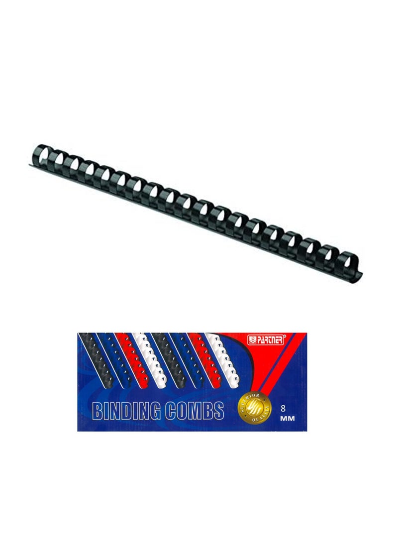 PARTNER Binding Accessories With 8mm Comb Black - Image 3