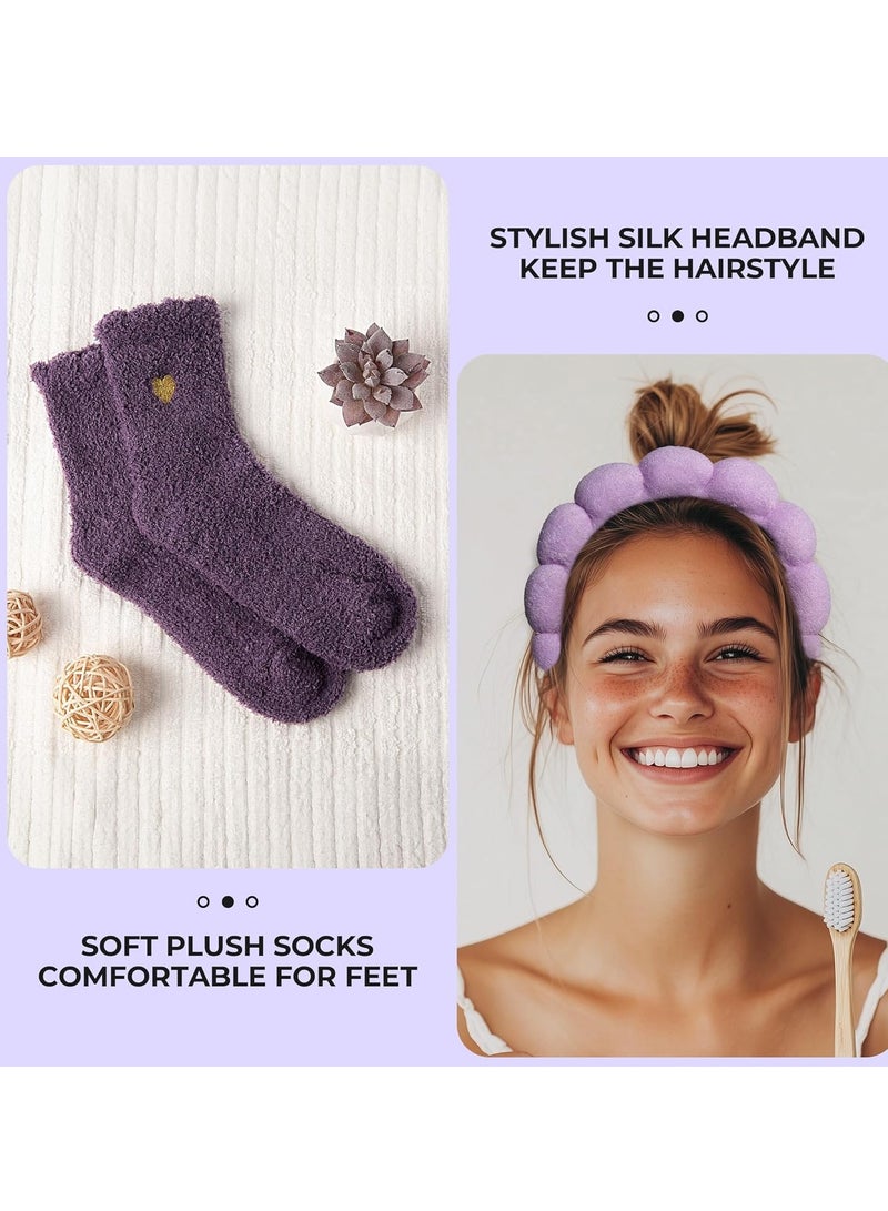 KINGMAZI Birthday Gifts for Mom, Spa Gifts for Women, Get Well Soon Gift Baskets, Self Care Gifts for Women, Care Package with Flannel Blanket for Mom, Friendship, Wife, Sister - Image 5