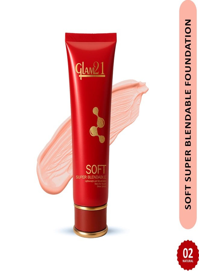 Glam 21 Glam21 Blendable Tube Foundation | Hides Skin Imperfections, Dark Spots, Fine lines | Lightweight | Suitable for All | 6 Shades Match Indian Skin Tones | 70gm |02-Natural - Image 2