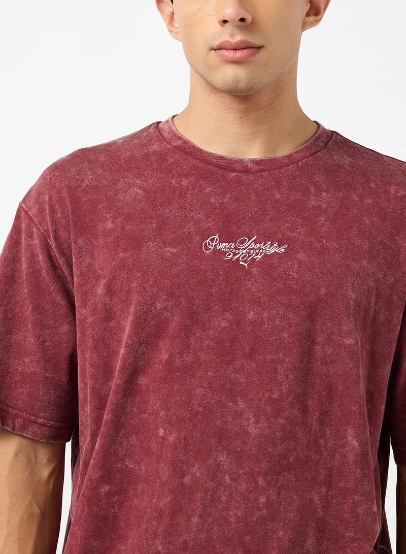 PUMA Graphic Font Play Relaxed Washed T-Shirt