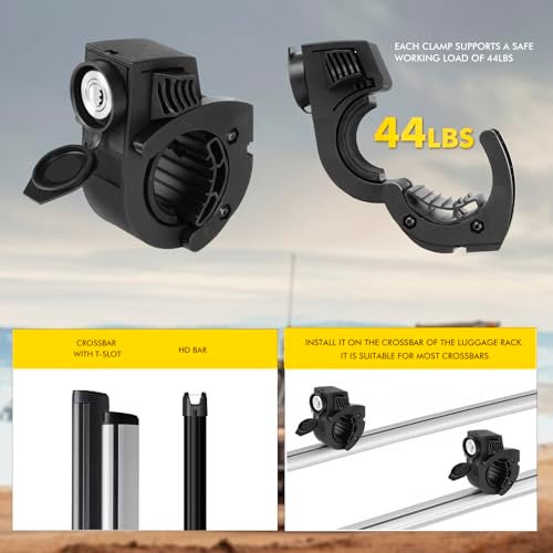 DXGTOZA Shovel Holder Rubber Grip Mount Kit with Lock – Fits 0.79"-1.97" Tool Handles, Quick-Release for Off-Road Vehicles, Roof Racks, Molle Panels, SUVs, Trucks, UTVs, ATVs – Heavy-Duty, Anti-Theft Design - Image 2