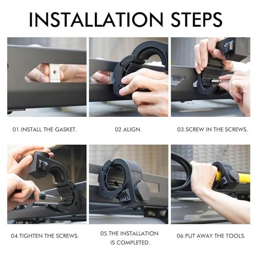 DXGTOZA Shovel Holder Rubber Grip Mount Kit with Lock – Fits 0.79"-1.97" Tool Handles, Quick-Release for Off-Road Vehicles, Roof Racks, Molle Panels, SUVs, Trucks, UTVs, ATVs – Heavy-Duty, Anti-Theft Design - Image 3