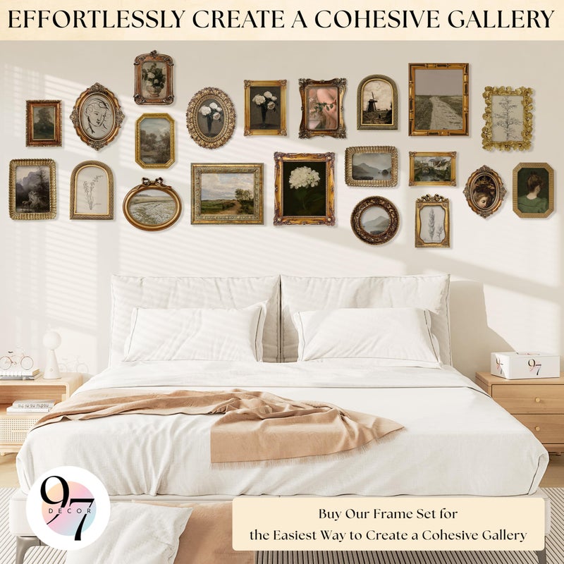 97 Decor 4x6 Oval Picture Frame - Vintage 4 x 6 Picture Frames Gold  Rustic 4 x 6 Gold Frame  Ornate Photo Frame 4 By 6 Picture Frame For Tabletop And Wall Hanging - Image 5