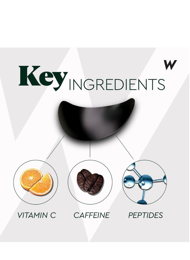 The Wolf Project Wolf Project Under Eye Patches (15 pairs) For Dark Circles, Puffy Eyes, and Wrinkles - With Caffeine, Vitamin C and Peptides. Under Eye Masks Reduce Tired Eyes And Under Eye Bags  - Image 4