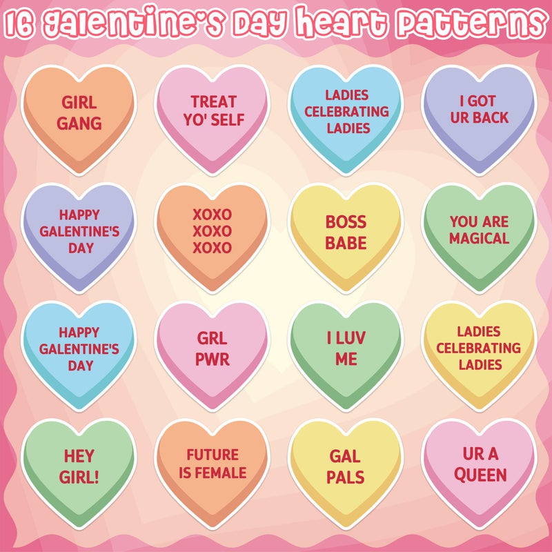 A1diee Valentine's Day Conversation Heart Stickers - 2000Pcs Galentine's Day Colorful Candy Love Decals for Girls, Valentines Decorative Stickers for Wedding Anniversary Party Laptops Guitar Luggage - Image 3