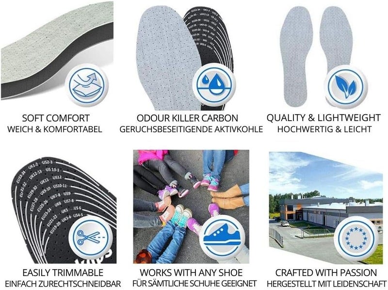 Kaps Odour Stop Kids Insoles - Breathable Foam Inserts for Children - Image 3
