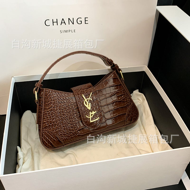 Texted Stone Pattern Underarm Bag 2023 New Fashion Simple Women'S Bag Elegant Shoulder Crossbody Bag Bags - Image 5